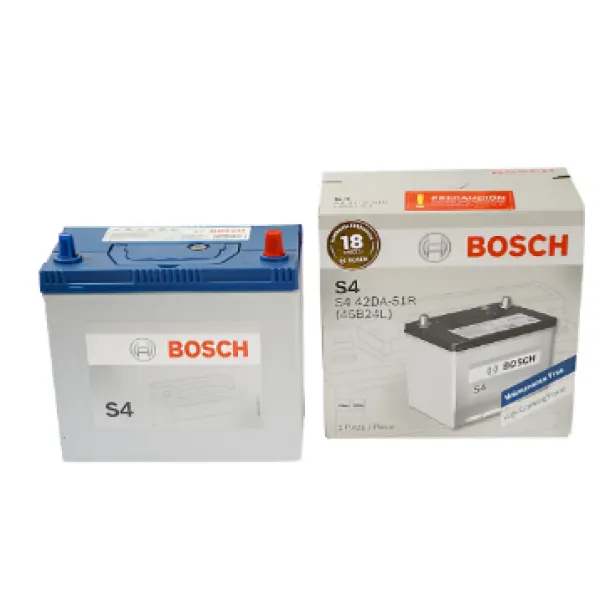 BATERÍA BOSCH 42AH 400CCA POSITIVO LADO DERECHO (- +) BORNES GRANDES